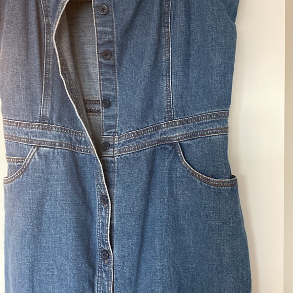 Denim button front dress - Picture 3 of 5